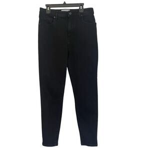 Everylane The Curvy High Rise Skinny Black Crop Jeans Size 10‎